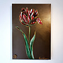 Schilderij - 70x100 cm - Rick Triest - Crimson Tulp - Bronze #3