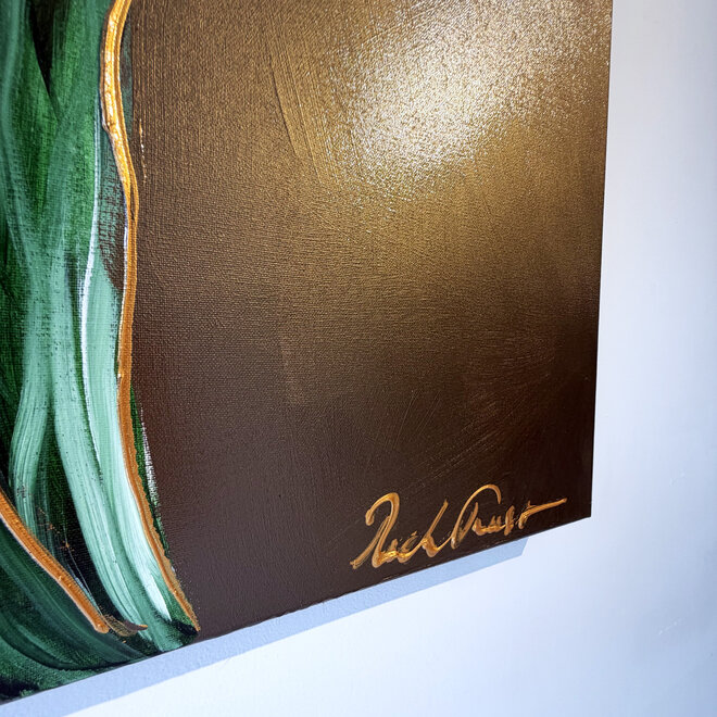 Schilderij - 70x100 cm - Rick Triest - Crimson Tulp - Bronze #3