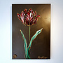 Schilderij - 70x100 cm - Rick Triest - Crimson Tulp - Bronze #4