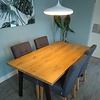 Eiken tafelblad op maat - 4 cm dik (2 laags) - rustiek Europees eikenhout - verlijmd kd 8-12% - 50-120x50-350 cm