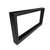 Stalen wastafelbeugel rechthoek (SET) 45x20 cm - ZWART gecoat - 40x20x2 mm koker - Zwarte handdoekbeugel / ophangbeugel incl. poedercoating - muursteun / wandsteun wastafelblad - Badkamer steun