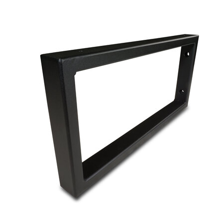 Stalen wastafelbeugel rechthoek (SET) 45x20 cm - ZWART gecoat - 40x20x2 mm koker - Zwarte handdoekbeugel / ophangbeugel incl. poedercoating - muursteun / wandsteun wastafelblad - Badkamer steun