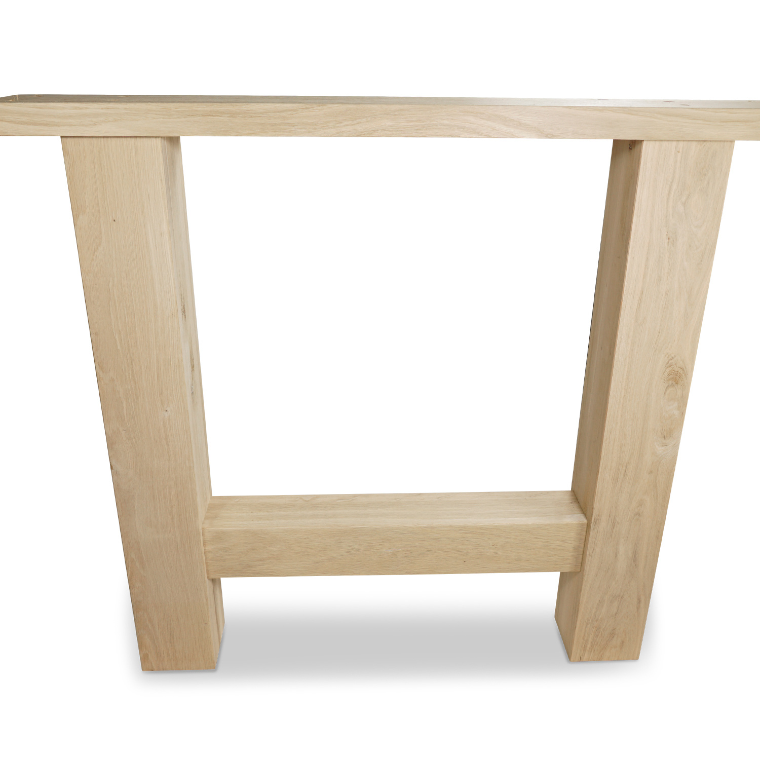  Eiken H-tafelpoten (SET - 2 stuks) 10x10cm - 85 cm breed - 72 cm hoog -  H-poot van Rustiek eikenhout - verlijmd kd 8-12%