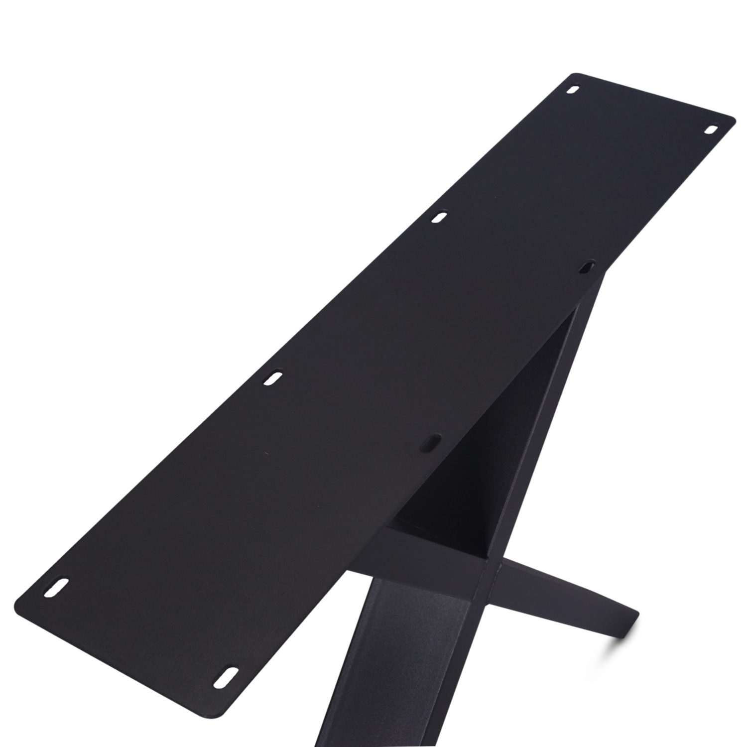  Stalen X-tafelpoten ELEGANT (SET) 4x10 cm - 77-78 cm breed - 72 cm hoog - Kruispoot GEPOEDERCOAT zwart - antraciet - wit