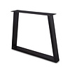 Stalen trapeze poten - zwart - koker: 4x10 cm - breedte: 95 cm - hoogte: 72 cm - zwarte trapezium tafelpoot - gecoat metaal / staal