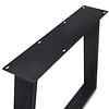 Stalen Trapeze tafelpoten ELEGANT (SET) 4x10 cm - 78-94 cm breed - 72 cm hoog - Trapezium poot GEPOEDERCOAT zwart - wit