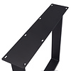 Stalen U-tafelpoten SLANK (SET) 2x10 cm - 78 cm breed - 72 cm hoog - U-poot GEPOEDERCOAT zwart