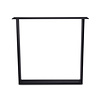 Stalen U poten - zwart - koker: 2x10 cm - breedte: 78 cm - hoogte: 72 cm - zwarte U-tafelpoot - gecoat metaal / staal