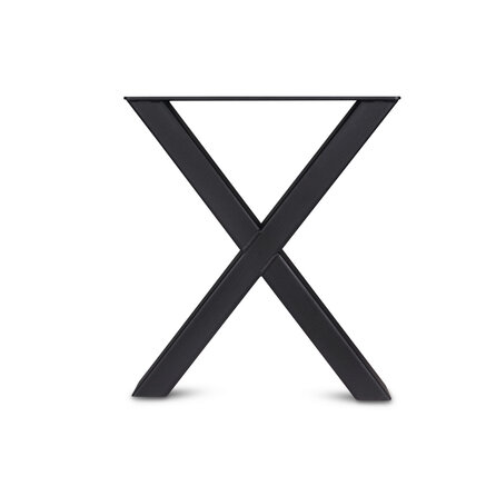 Stalen X bankpoten - zwart - koker: 8x4 cm - breedte: 36 cm - hoogte: 41 cm - zwarte X-poot bankje - gecoat metaal / staal Stalen X bankpoten - zwart - koker: 8x4 cm - breedte: 36 cm - hoogte: 41 cm - zwarte X-poot bankje - gecoat metaal / staal