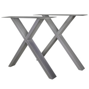 RVS X-poten - 4x10 cm - 78 cm breed - 72 cm hoog