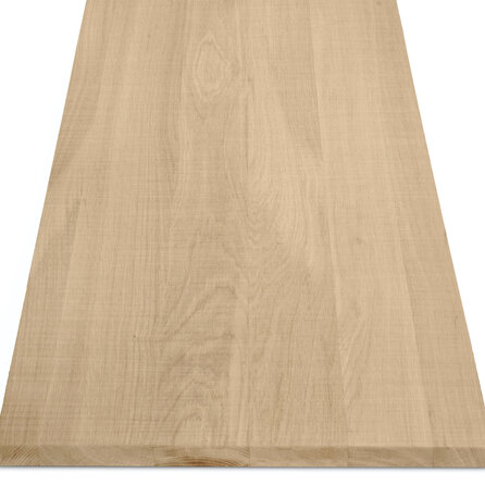 Eiken blad - fijnbezaagd look - op maat - 3 cm dik - foutvrij eikenhout (A/B) - verlijmd, smalle lamel - 30 mm