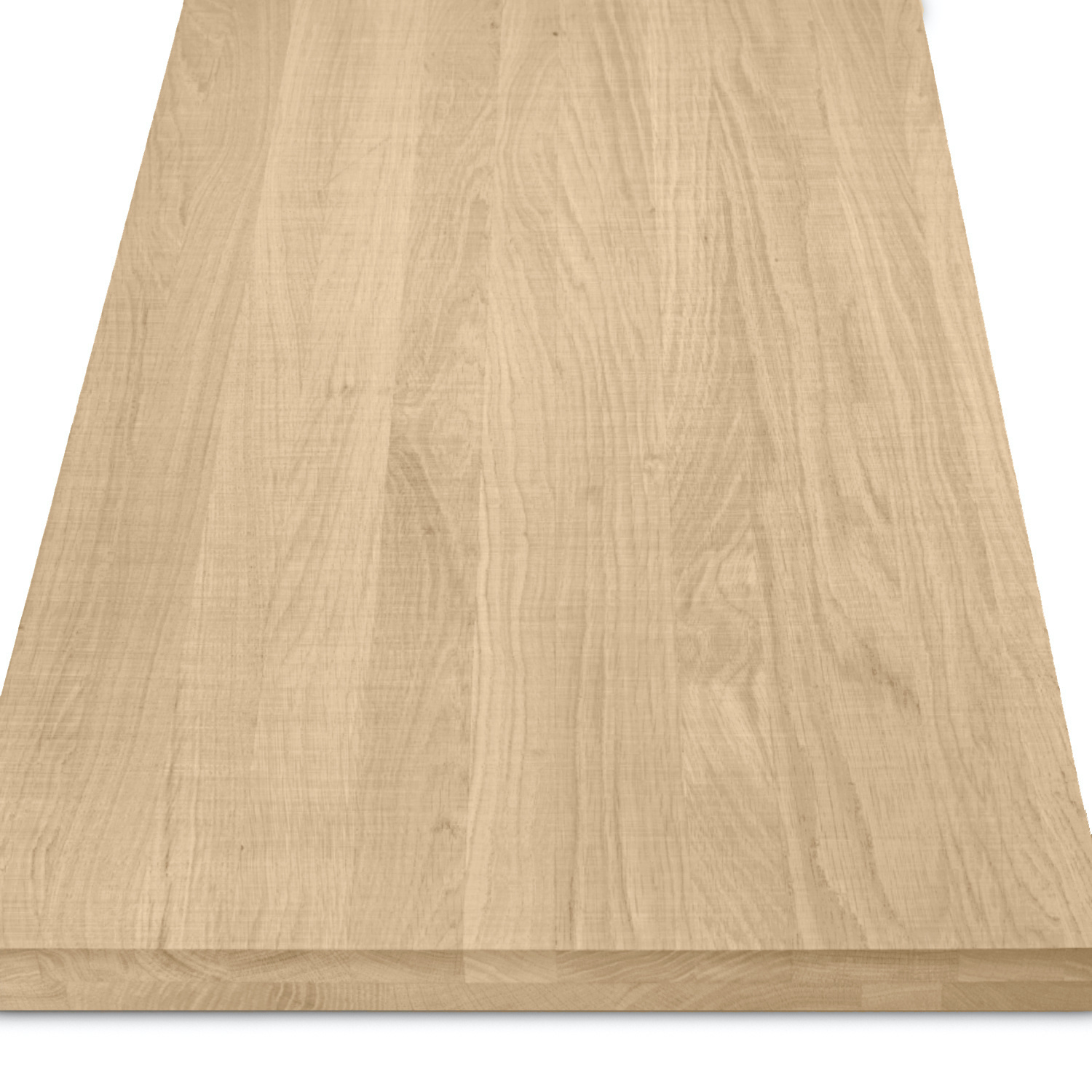  Eiken blad / paneel op maat - 4 cm dik (2-laags) - Foutvrij eikenhout - Fijnbezaagd (ruw) - verlijmd kd 8-12% - 15-120x20-350 cm