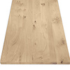 Eiken blad - gezandstraald - op maat - 2 cm dik - rustiek eikenhout (B/C) - verlijmd, smalle lamel - 20 mm