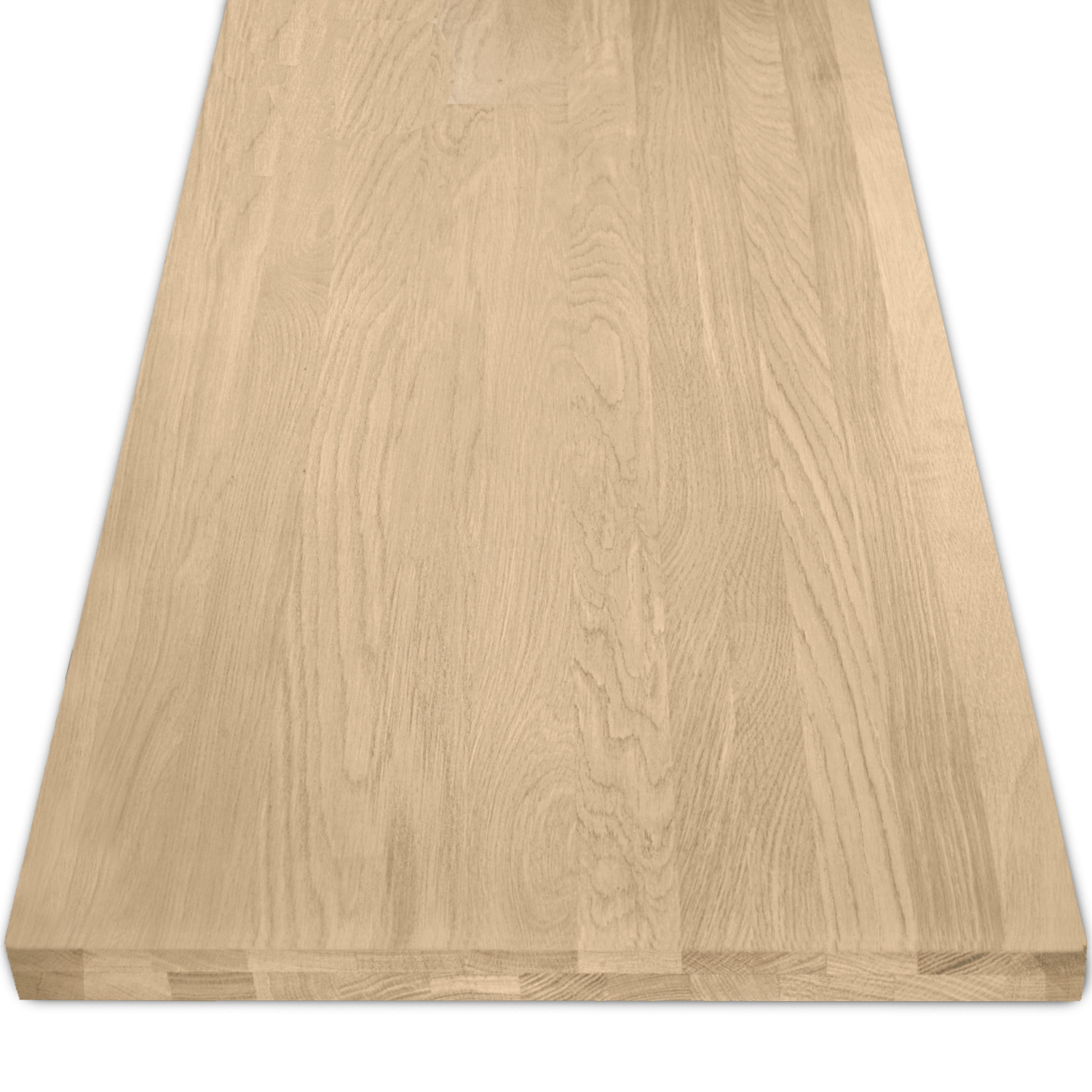  Eiken blad / paneel op maat - 4 cm dik (2-laags) - Foutvrij eikenhout - Gezandstraald - verlijmd kd 8-12% - 15-120x20-350 cm