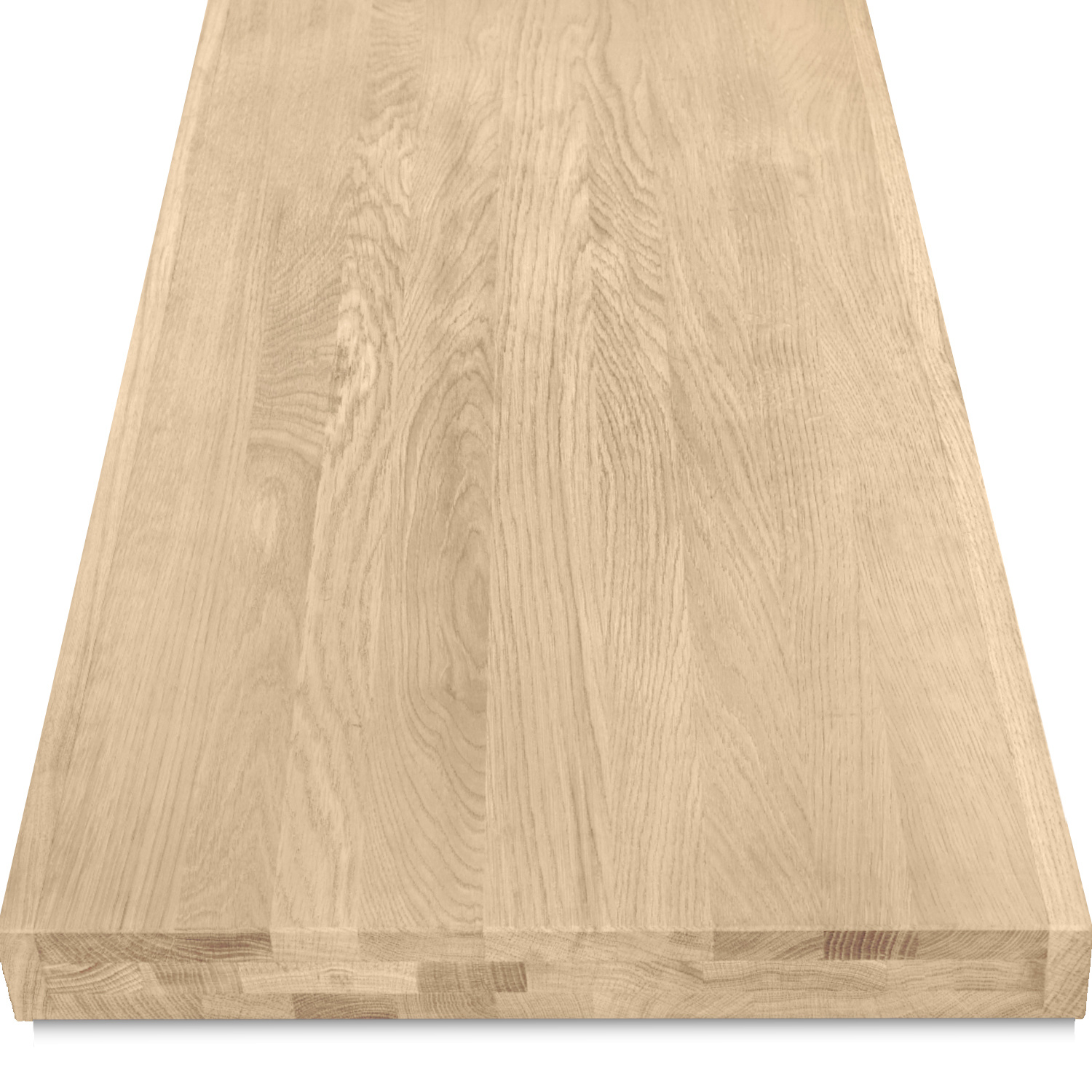  Eiken blad / paneel op maat - 6 cm dik (3 laags) - Foutvrij Europees eikenhout - verlijmd kd 8-12% - 70-120x140-350 cm