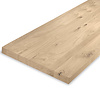 Eiken blad - gezandstraald - op maat - 4 cm dik - rustiek eikenhout (B/C) - verlijmd, smalle lamel - 40 mm