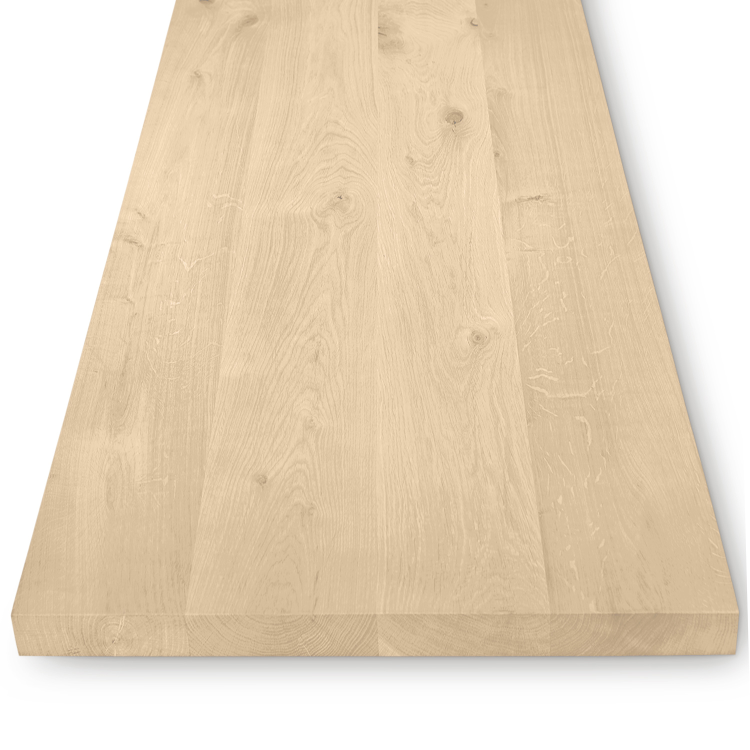  Eiken (horeca) tafelblad rechthoekig - 4 cm dik (massief) - diverse afmetingen - extra rustiek Europees eikenhout - Diverse afmetingen - verlijmd kd 10-12% - optioneel geborsteld en V-groeven