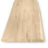 Eiken boomstam(rand) tafelblad rechthoek - 4 cm dik (1-laag) - Diverse afmetingen - extra rustiek Europees eikenhout met schorsrand / waankant - verlijmd kd 10-12%