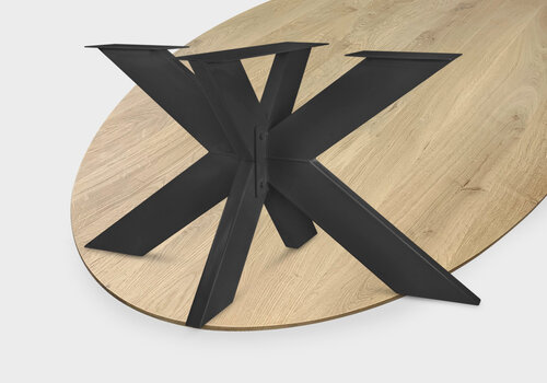Tafelpoten / onderstellen voor een ovaal(achtige) tafel bij EIKENvakman.nl - Alle geschikte poten voor een (Deens)ovaal, organisch & halve cirkel tafelblad!
