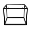 Stalen frame salontafel / bijzettafel - zwart - koker: 2x2 cm - 38 cm hoog - salon / bijzet tafelonderstel - metaal / staal met zwarte coating