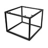 Stalen frame salontafel / bijzettafel - zwart - koker: 2x2 cm - 38 cm hoog - salon / bijzet tafelonderstel - metaal / staal met zwarte coating