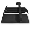 Stalen dubbele V / X onderstel - zwart -  10x10 cm - 180 cm - hoogte: 72 cm - dubbele V/X tafelonderstel met voetplaat - gecoat metaal / staal
