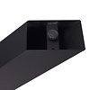 Stalen matrix onderstel - zwart - koker: 8x8cm -  90x140 - hoogte: 72 cm - spinpoot tafelonderstel - gecoat metaal / staal