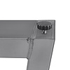 Stalen trapeze poten - RVS - koker: 4x10 cm - breedte: 95 cm - hoogte: 72 cm - trapezium tafelpoot - geborsteld roestvrij staal (304)