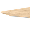 Eiken tafelblad rustiek verjongd - op maat - 4 cm dik (2-laags) - met verjongde rand - rustiek Europees eikenhout - verlijmd kd 8-12% - 50-120x50-350 cm
