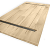 Eiken tafelblad op maat - 4 cm dik (2 laags) - rustiek Europees eikenhout - verlijmd kd 8-12% - 50-120x50-300 cm