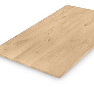 Eiken tafelblad - op maat - 3 cm - rustiek