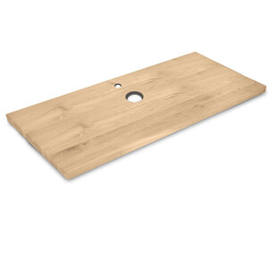 Eiken wastafelblad - op maat - 3 cm - rustiek Eiken wastafelblad - op maat - 3 cm - rustiek