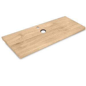 Eiken wastafelblad - op maat - 4 cm - rustiek Eiken wastafelblad - op maat - 4 cm - rustiek
