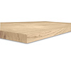 Eiken blad / meubelblad op maat - 4 cm dik (1-laag) - incl. uitsparing - rustiek Europees eikenhout - verlijmd kd 8-12% - 15-120x20-350 cm