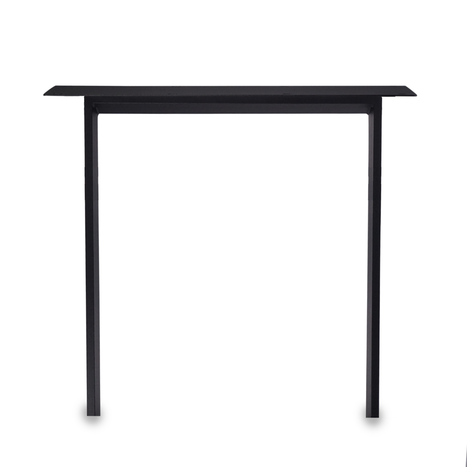  Stalen N-tafelpoten SLANK (SET) 2x10 cm - 67 cm breed - 72 cm hoog - N-poot GEPOEDERCOAT zwart