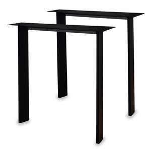 Stalen N-poten - zwart - SET (2 stuks) - 2x10 cm - 78 cm breed - 72 cm hoog