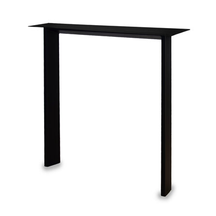 Stalen N poten - zwart - koker: 2x10 cm - breedte: 78 cm - hoogte: 72 cm - zwarte N-tafelpoot - gecoat metaal / staal
