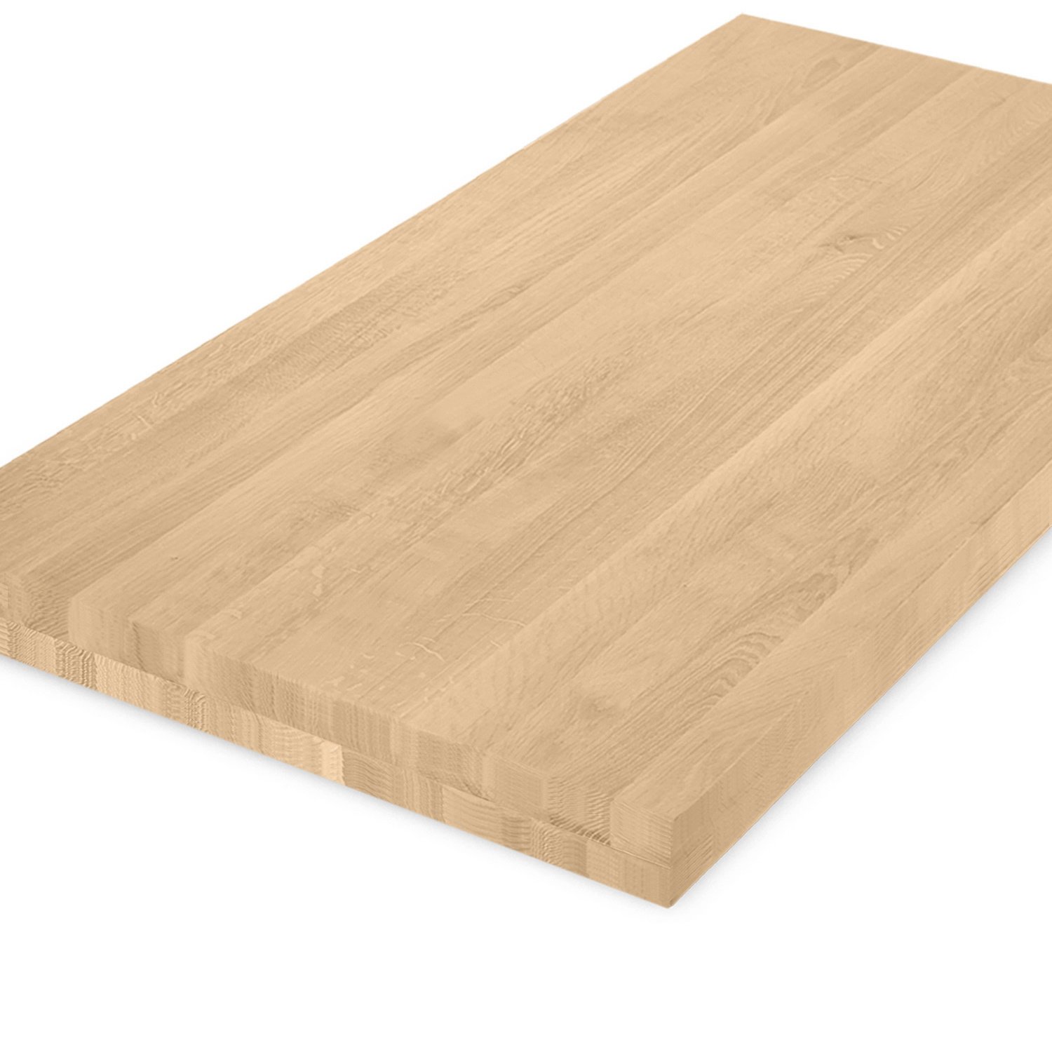  Eiken tafelblad op maat - 8 cm dik (2-laags) - foutvrij Europees eikenhout - verlijmd kd 8-12% - 50-120x50-350 cm