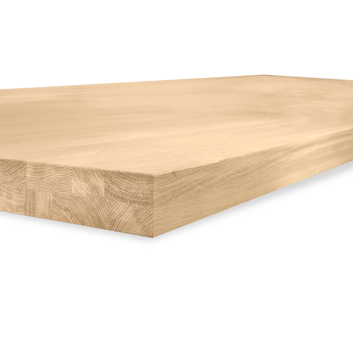 Goneryl klei Ruwe slaap Foutvrij eiken tafelblad - 4,6 cm - Opgedikt 2-laags rondom - op maat! |  EIKENvakman