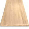 Eiken tafelblad op maat - OPGEDIKT - 4,6 cm dik (2-laags rondom) - rustiek Europees eikenhout - verlijmd kd 8-12% - 50-120x50-260 cm