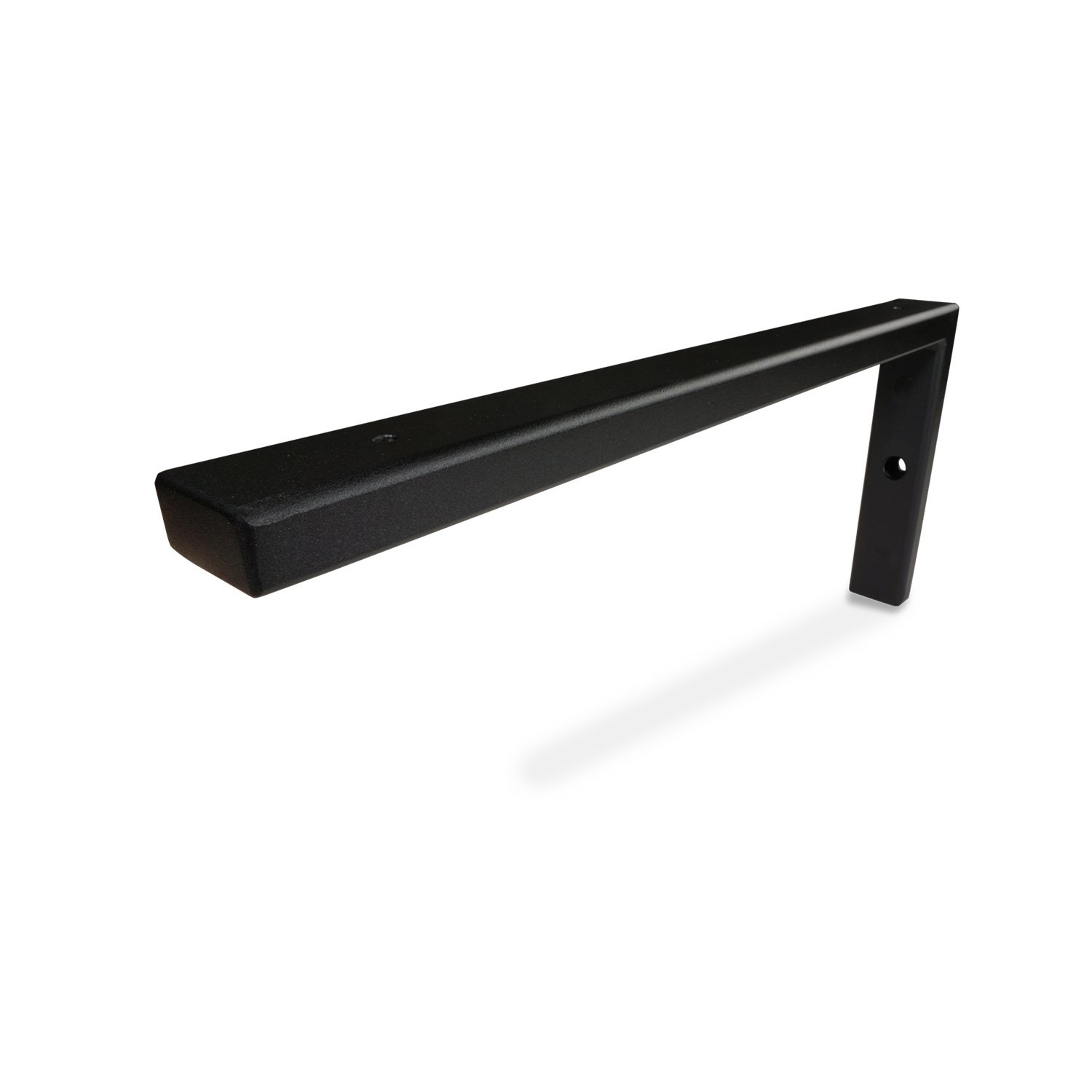  Stalen plankdrager L-vorm (SET) 20x10 cm - ZWART gecoat - 40x20x2 mm koker -  Schapdrager staal / metaal incl. poedercoating - Zwarte planksteun / plankhouder