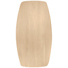 Eiken fineer tafelblad - Deens ovaal met verjongde rand - 3,6 cm dik - foutvrij (A-kwaliteit) eikenfineer - verlijmd dikfineer, medium lamel - 36 mm