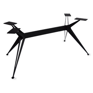 Stalen X-poten frame - zwart - 0,5 cm (hairpin, taps) - 90x190 cm - 72 cm hoog