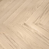 Eiken fineer tafelblad - Deens ovaal met verjongde rand - visgraat patroon - 3,6 cm dik - foutvrij (A-kwaliteit) eikenfineer - verlijmd dikfineer - 36 mm