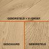 Eiken (horeca) tafelblad rechthoekig - 4 cm dik (massief) - diverse afmetingen - extra rustiek Europees eikenhout - Diverse afmetingen - verlijmd kd 10-12% - optioneel geborsteld en V-groeven
