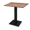 Gietijzeren (horeca)tafel onderstel vierkant zwart - op voet - 8x8 cm - 72 cm hoog - 40x40 cm (voet)plaatafmeting - Zwart gecoat (fijnstructuur)