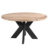 Rond eiken tafelblad op maat - 5 cm dik (2-laags) - rustiek Europees eikenhout - verlijmd kd 8-12% - diameter van 30 tot 180 cm