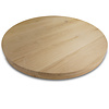Rond eiken tafelblad op maat - 8 cm dik (2-laags) - rustiek Europees eikenhout - verlijmd kd 8-12% - diameter van 30 tot 180 cm