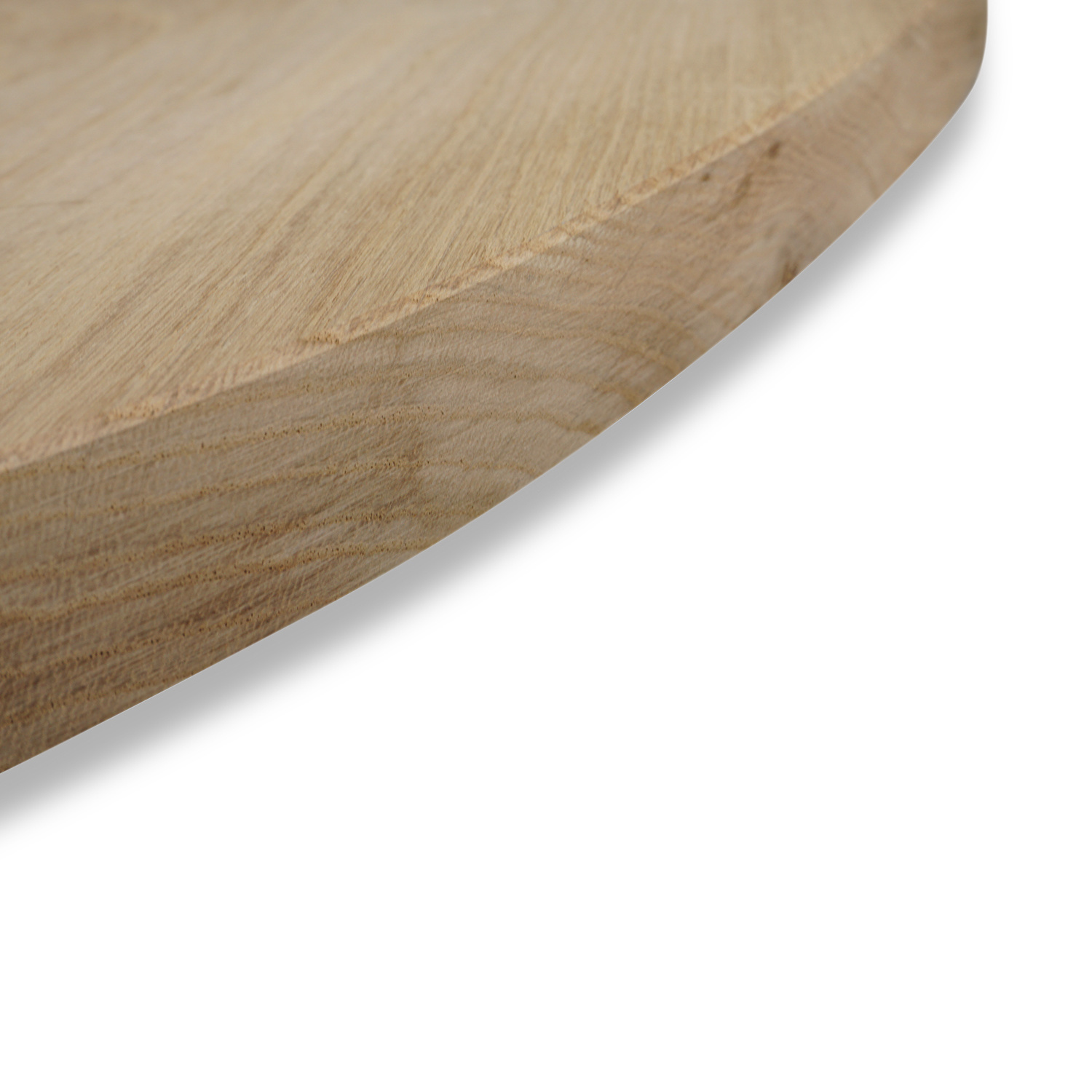  Ovaal eiken tafelblad - 4 cm dik (1-laag) - foutvrij Europees eikenhout - tafelblad ellips / ovaal - kd 8-12%