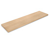 Eiken wandplank zwevend - op maat - 3 cm dik (1-laag) - foutvrij - voorgeboord inclusief (blinde) bevestigingsbeugels - verlijmd Europees eikenhout foutvrij - kd 8-12% - 20-29x50-350 cm